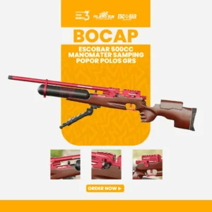 PCP BOCAP ESCOBAR AIR RIFLE POPOR KAYU GLOSSY MANO SAMPING